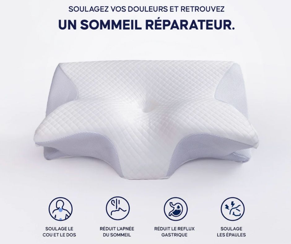 Cervicalis™ - L'Oreiller Ergonomique à Mémoire de Forme